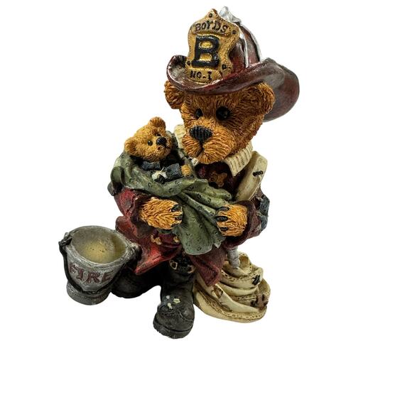 Boyds Bears / Firefighter Figurine / “Elliott The Hero” | Vintage |1996 / EUC - Picture 1 of 8